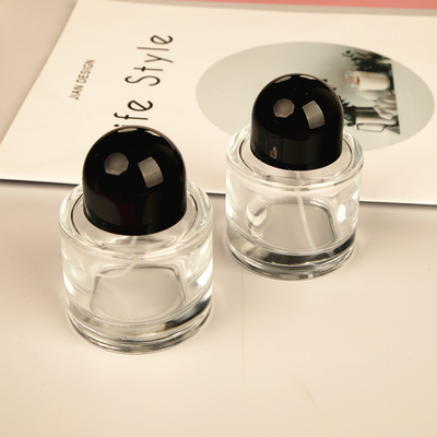 Clear 50ml Perfume Spray Bottle Glass Portable Press Refillable